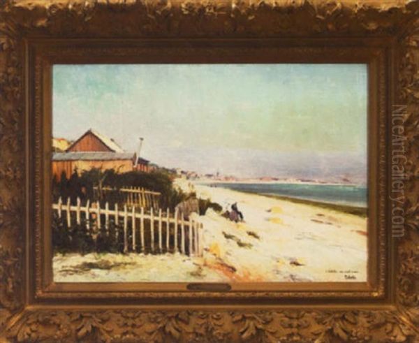 Le Havre - Vue Prise Du Cap De La Heve Oil Painting by Paul (Jean Marie) Sain