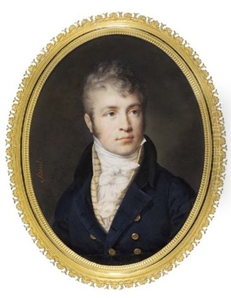 A Young Gentleman (from The Poisallole De Nanteuil De La Norville Family?) Oil Painting by Daniel Saint