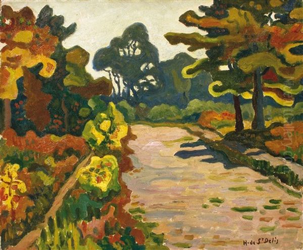 Le Parc En Automne Oil Painting by Henri Lienard De Saint-Delis