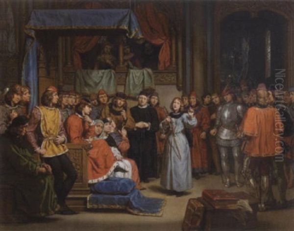 Jeanne D'arc Devant Charles Vii by Gillot Saint-Evre