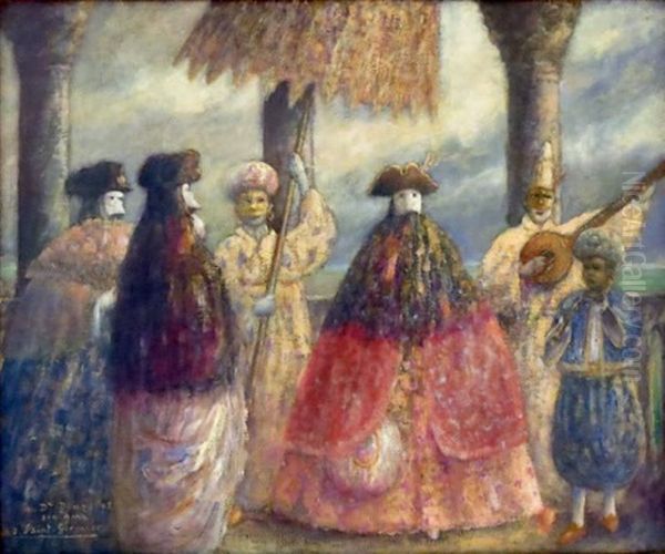 Le Bal De Venise Oil Painting by Joseph Saint-Germier