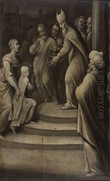 Presentation De La Vierge Au Temple Oil Painting by Jean de Saint-Igny