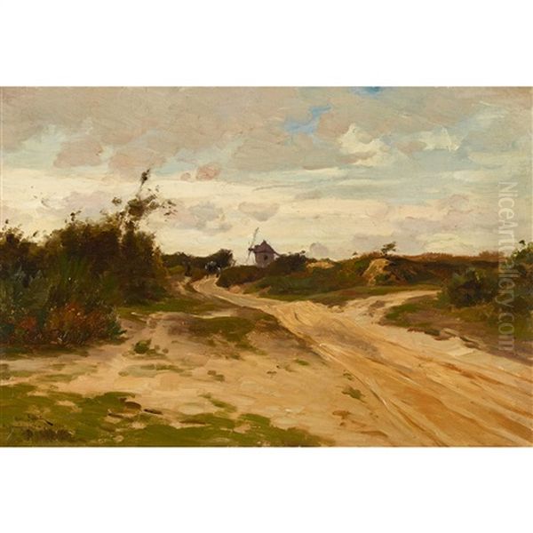 Paysage De Bouvron (loire) Oil Painting by Henri Saintin