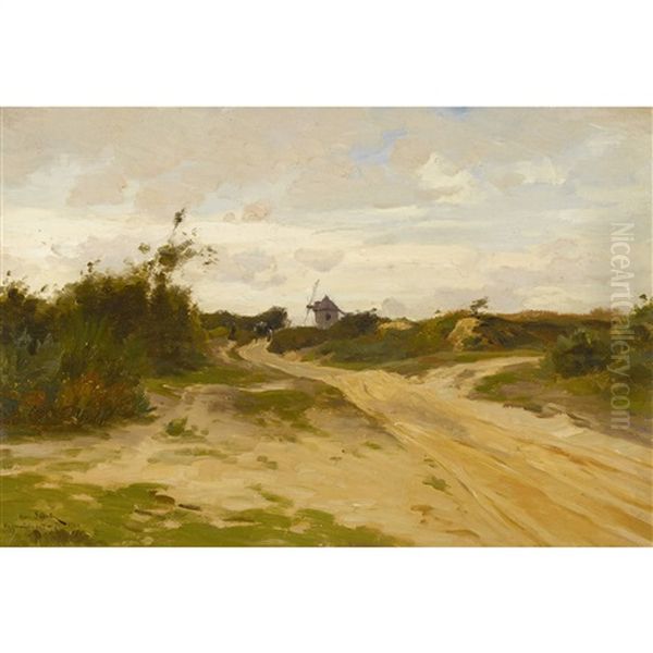 Paysage De Bouvron Oil Painting by Henri Saintin