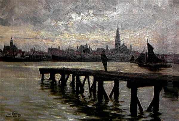 Port D'anvers Oil Painting by Henri Saintin