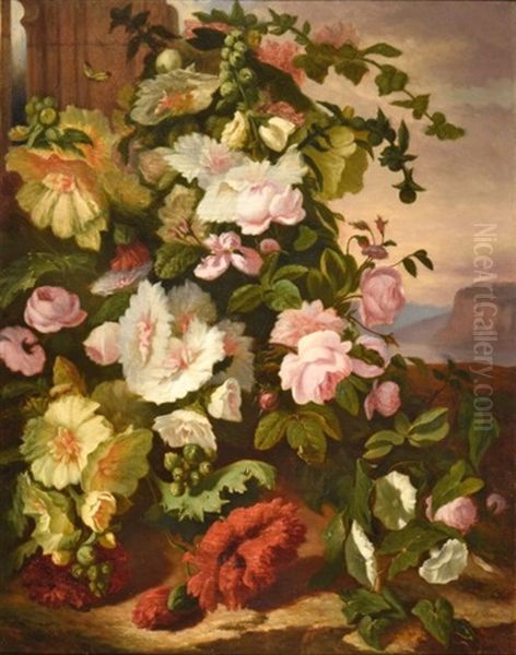 Composition Florale Oil Painting by Simon Saint-Jean