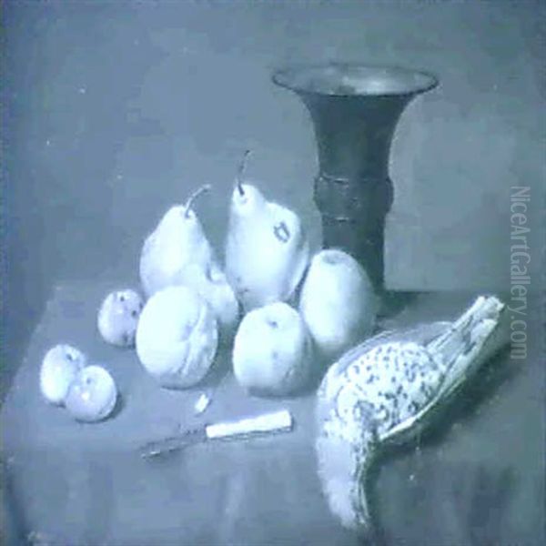 Nature Morte De Fruits A La Grive Oil Painting by Simon Saint-Jean