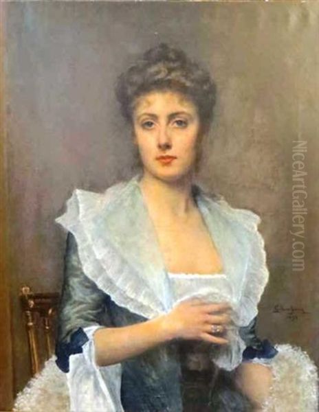 Portrait De Madame Raynouard Mere De Germaine by Gaston Casimir Saint-Pierre