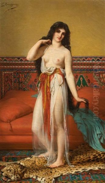 Odalisque Oil Painting by Gaston Casimir Saint-Pierre