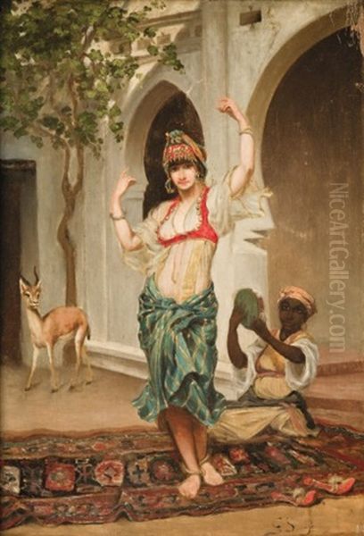 Danseuse Orientale Oil Painting by Gaston Casimir Saint-Pierre