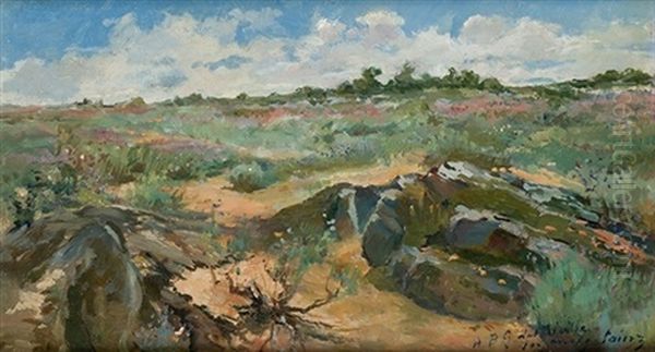 Boceto De Paisaje Rocoso Oil Painting by Casimiro Sainz Y Sainz