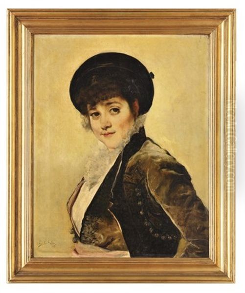 Retrato De Nina Oil Painting by Emilio Sala Frances