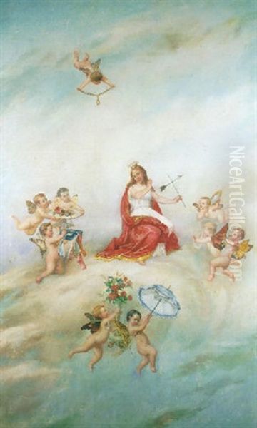 Alegoria Del Viento Oil Painting by Emilio Sala Frances