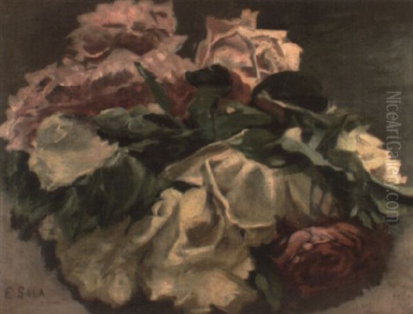 Flores Oil Painting by Emilio Sala Frances