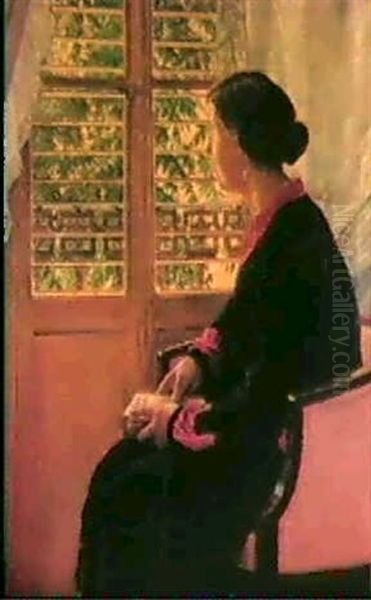 Mirando Por La Ventana Oil Painting by Emilio Sala Frances