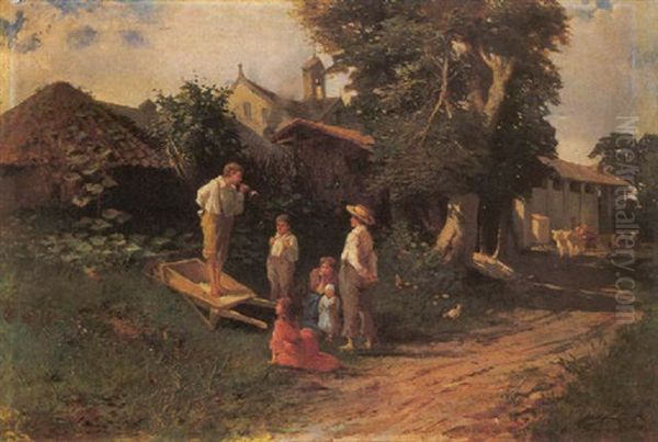 Giochi Di Campagna Oil Painting by Eliseo Sala