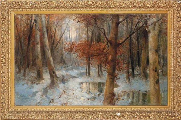 First Snow Oil Painting by Paolo Sala