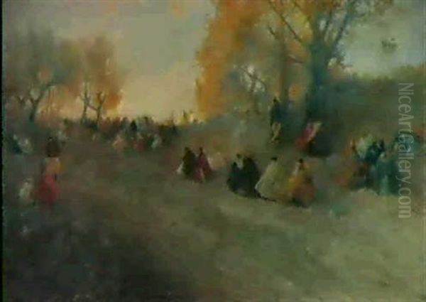 Accampamento Di Nomadi Oil Painting by Paolo Sala