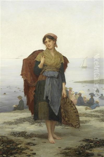 The Fishergirl Oil Painting by Eugenie Alexandrine Marie Salanson