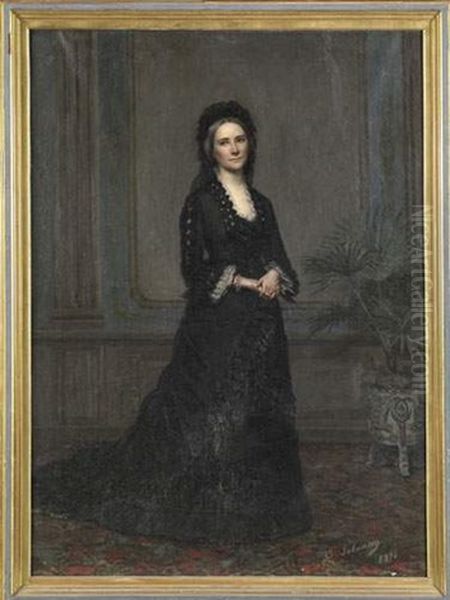 Portrait De Femme Oil Painting by Eugenie Alexandrine Marie Salanson