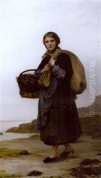 The Seaweed Gatherer Oil Painting by Eugenie Alexandrine Marie Salanson