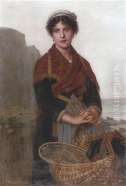 La Pecheuse Oil Painting by Eugenie Alexandrine Marie Salanson