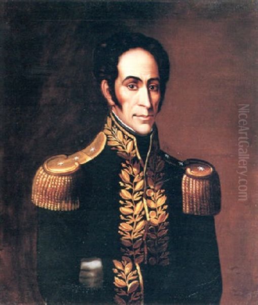 Simon Bolivar Oil Painting by Antonio Salas