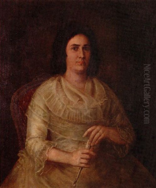 Portrait Of Madame Claude Dejan Oil Painting by Jose Francisco Xavier de Salazar y Mendoza