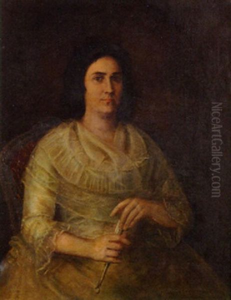 Portrait Of Madame Claude Dejan Oil Painting by Jose Francisco Xavier de Salazar y Mendoza