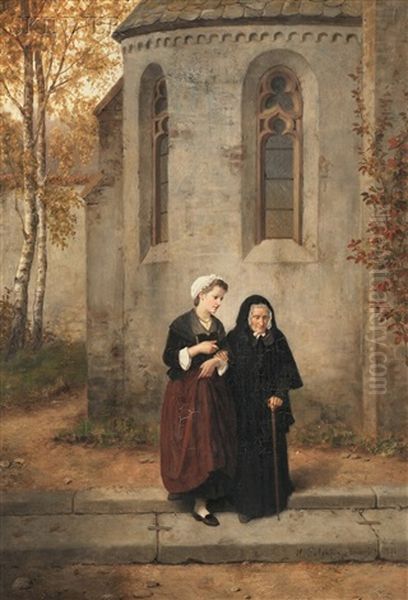 A Walk Beside The Chapel by Hubert Salentin