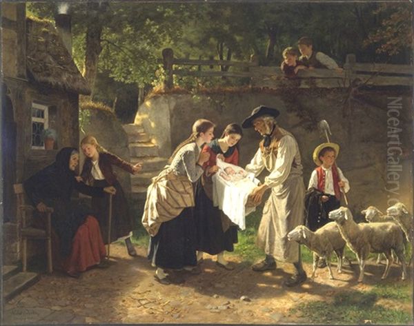 The Foundling Oil Painting by Hubert Salentin