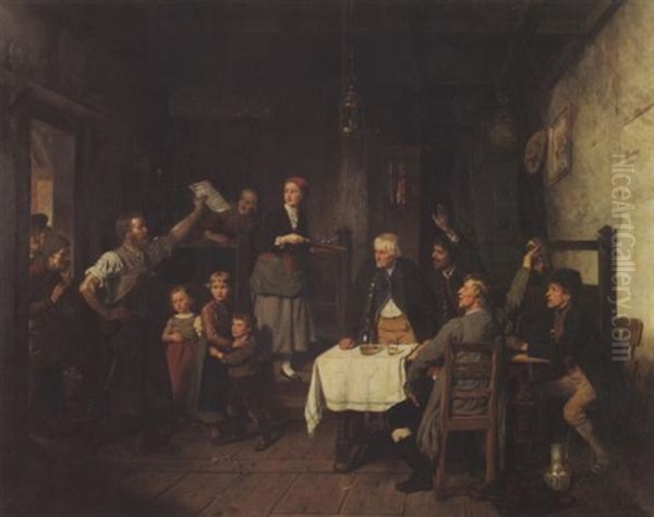 Die Botschaft Oil Painting by Hubert Salentin