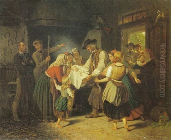 The Foundling Oil Painting by Hubert Salentin