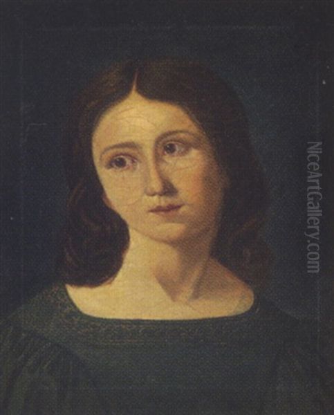 Portrait Einer Jungen Dame Oil Painting by Carl Von Sales