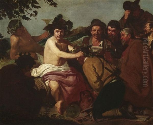 Bacchus (after Velazquez) Oil Painting by Buenaventura Salesa