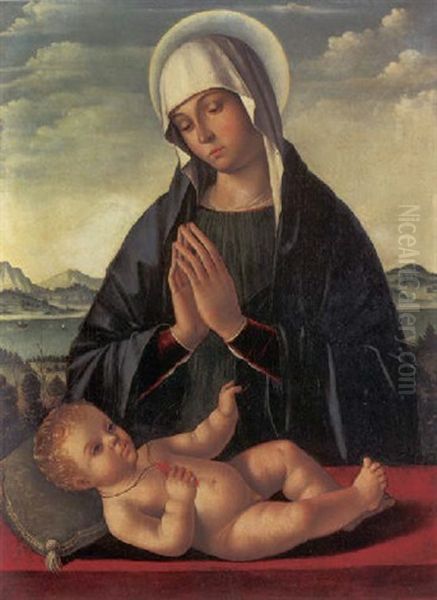 The Madonna And Child Oil Painting by Antonio de Saliba