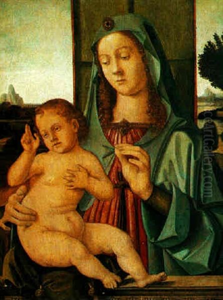 The Madonna And Child Oil Painting by Antonio de Saliba