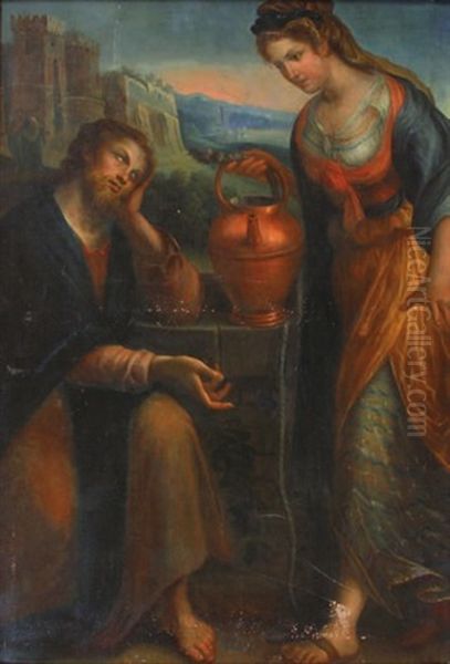 Jesus Et Marie Madeleine Oil Painting by Ventura Salimbeni