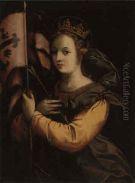 St. Ursula Oil Painting by Ventura Salimbeni