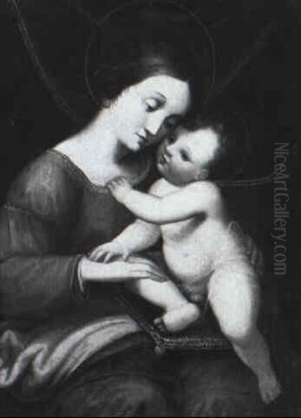 Madonna And Child Oil Painting by Ventura Salimbeni