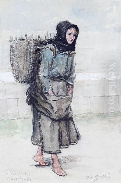 A Fishergirl Of Stornoway Oil Painting by George Henry Boughton