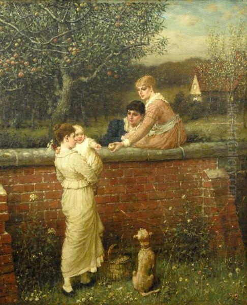 The Garden Wall Oil Painting by George Henry Boughton