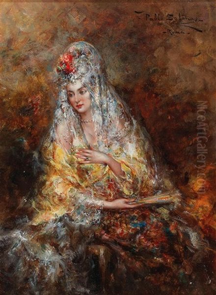 Spanish Beauty Oil Painting by Juan Pablo Salinas