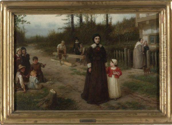 Hester Prynne And Pearl Oil Painting by George Henry Boughton