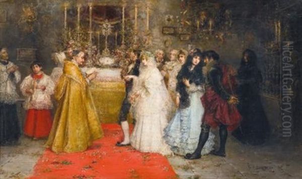 The Wedding Vows Oil Painting by Juan Pablo Salinas