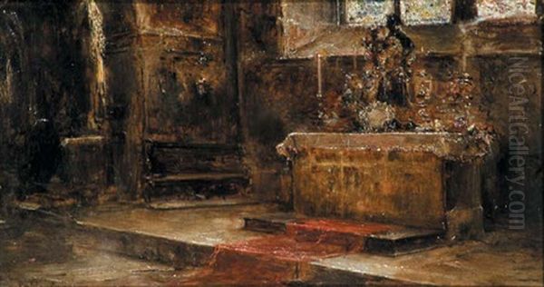 Interno Di Chiesa Oil Painting by Juan Pablo Salinas