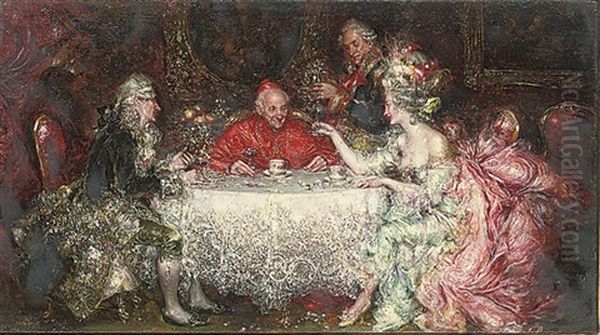 A Toast To The Cardinal Oil Painting by Juan Pablo Salinas