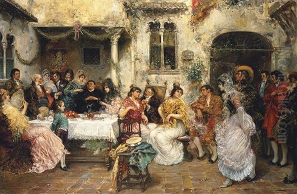 The Wedding Party Oil Painting by Juan Pablo Salinas