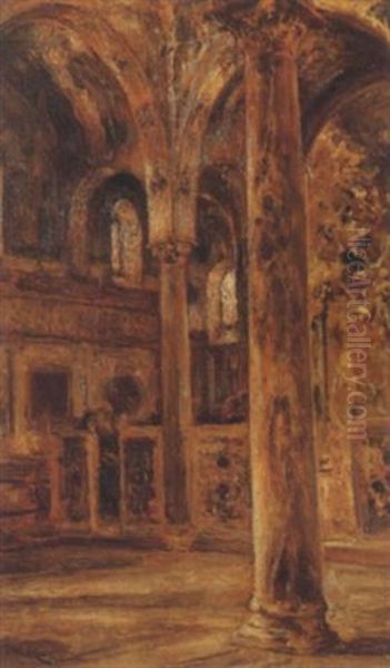 Palermo, Interno Di Chiesa Oil Painting by Juan Pablo Salinas