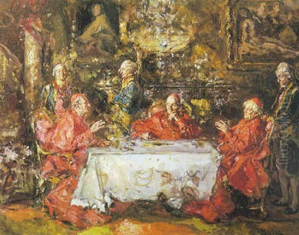 Convivio Di Cardinali Oil Painting by Juan Pablo Salinas